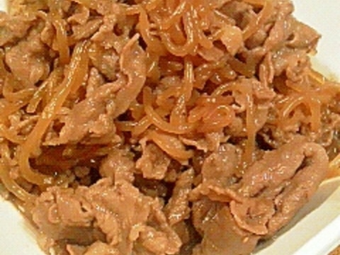 牛肉としらたきの甘辛炒め♪